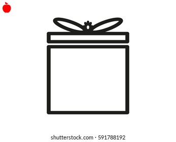 gift, icon, vector illustration eps10