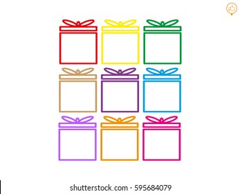 gift, icon, vector illustration eps10
