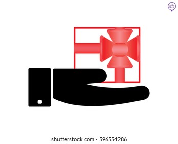 gift, icon, vector illustration eps10