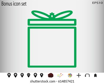 gift, icon, vector illustration eps10
