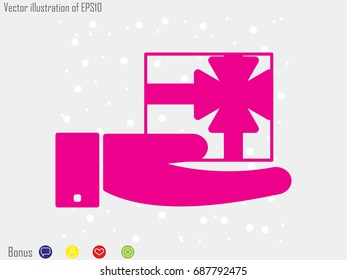 gift, icon, vector illustration eps10