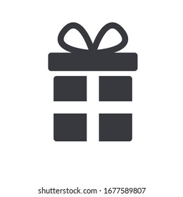 Icono de regalo. Ilustración vectorial del diseño plano.