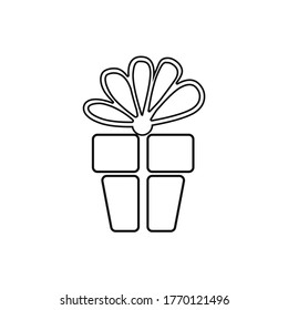 Gift icon. Vector illustration. Flat icon