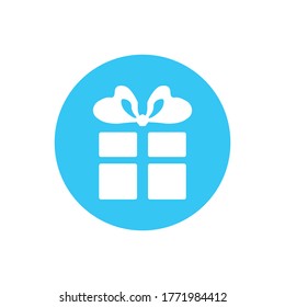 Geschenksymbol. Vektorgrafik. Flachsymbol