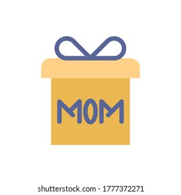 gift icon vector illustration flat style mother's day icon set