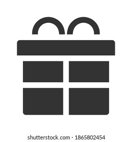 gift icon vector illustration. gift icon glyph design.