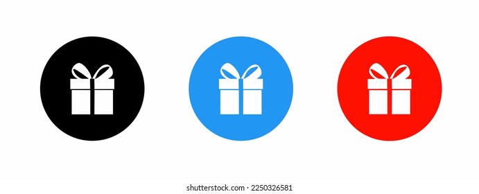 Gift icon vector illustration set. Stock vector.
