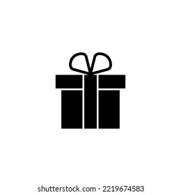 Geschenksymbol, Vektorgrafik. Geschenkzeichen und Symbol. Geburtstagsgeschenk