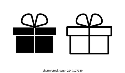 Gift icon vector illustration. gift sign and symbol. birthday gift