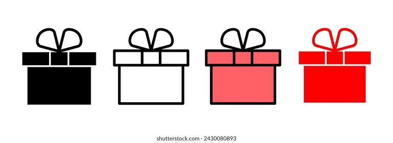 Gift icon vector illustration. gift sign and symbol. birthday gift
