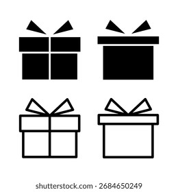 Gift icon vector illustration. gift sign and symbol. birthday gift
