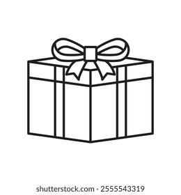 Gift icon vector isolated on white background.