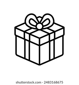 gift icon vector in line style