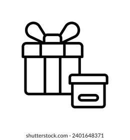 gift icon. vector line icon for your website, mobile, presentation, and logo design.