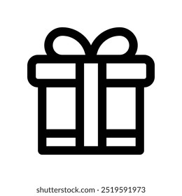 gift icon. vector line icon for your website, mobile, presentation, and logo design.