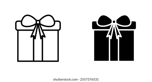 Gift Icon vector. liner and flat style icons set.