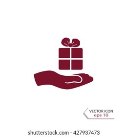 Gift icon, vector logo
