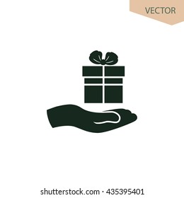 Gift icon, vector logo
