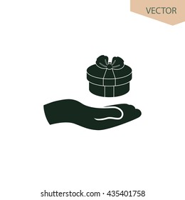Gift icon, vector logo