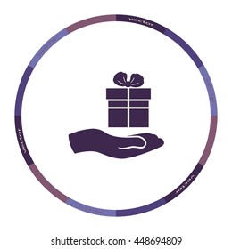Gift icon, vector logo