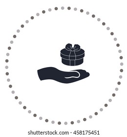 Gift icon, vector logo