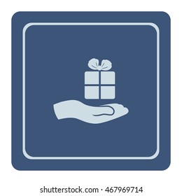 Gift icon, vector logo