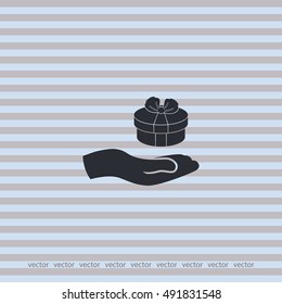 Gift icon, vector logo