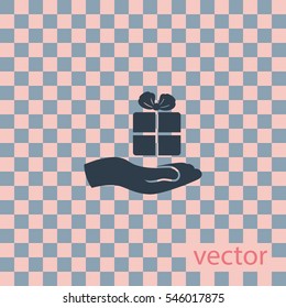 Gift icon, vector logo
