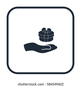 Gift icon, vector logo
