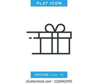 Gift Icon Vector Logo Design Template