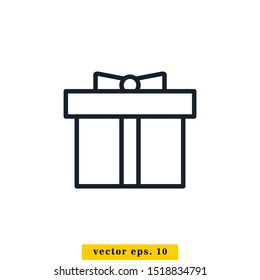 Gift Icon Vector Logo Design Template