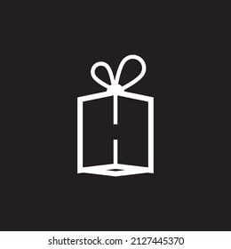 Gift icon vector logo design template  Vector