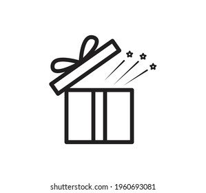 Gift icon vector logo illustration