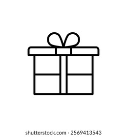 Gift icon Vector logo outline