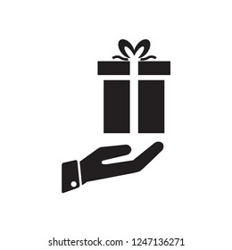 Gift icon vector logo template