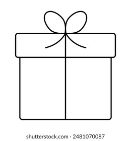Vector de icono de regalo sobre fondo blanco