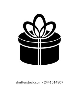 Icono de regalo vector. signo de ilustración de regalo. símbolo de cumpleaños. logotipo de venta.