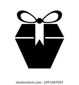 Gift icon vector. present illustration sign. birthday symbol. sale logo.
