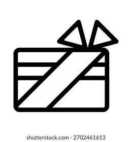 Icono de regalo. Vector de la ilustración presente. símbolo de cumpleaños. logotipo de venta.