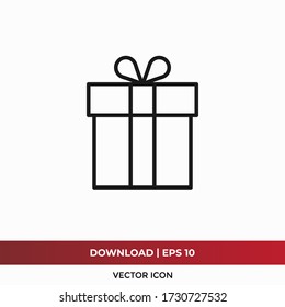 Gift icon vector. Present sign