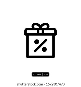 Gift Icon Vector - Sign or Symbol