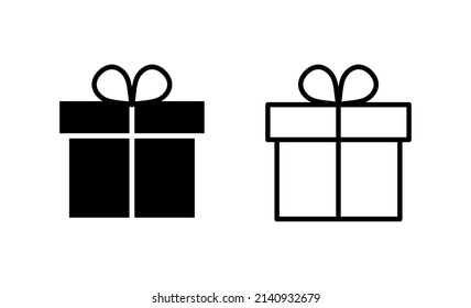 Gift icon vector. gift sign and symbol. birthday gift