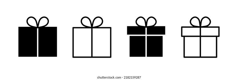 Gift icon vector. gift sign and symbol. birthday gift