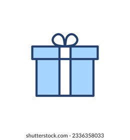 Geschenksymbol, Vektorgrafik. Geschenkzeichen und Symbol. Geburtstagsgeschenk