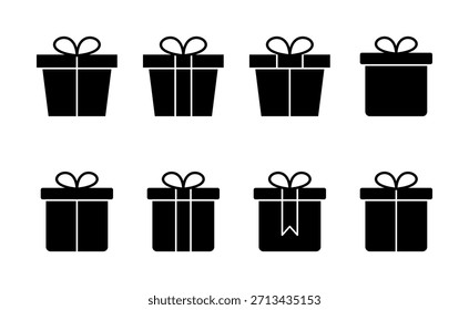 Icono de regalo Vector. signo de regalo y símbolo. regalo de cumpleaños