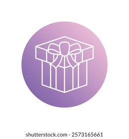 Gift icon vector stock illustration