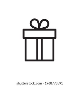Gift icon vector. Gift symbol illustration. Trendy flat design style on white background.