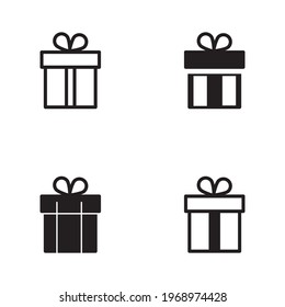 Gift icon vector. Gift symbol illustration. Trendy flat design style on white background.