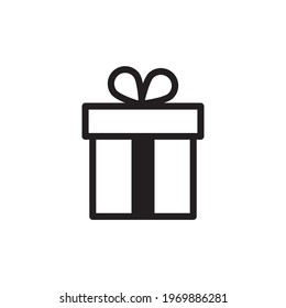 Gift icon vector. Gift symbol illustration. Trendy flat design style on white background.
