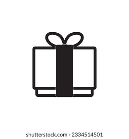 Gift icon vector. Gift symbol illustration, Trendy flat design style on white background. vector sign, linear style pictogram isolated on white. 